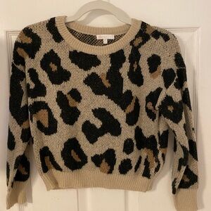 Gianni Bini Girls Leopard Sweater